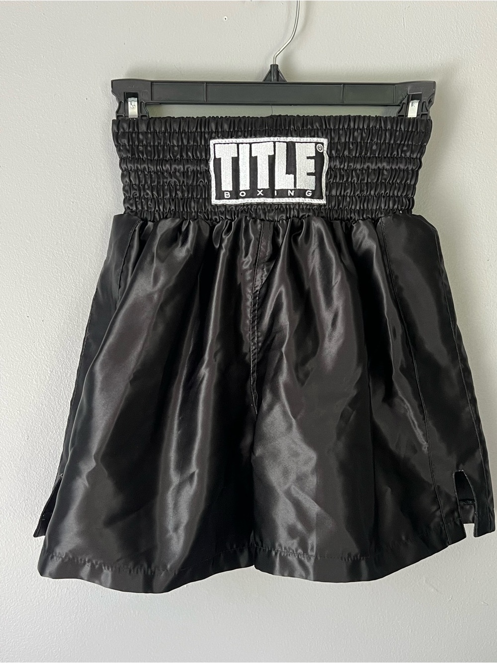 TITLE Boxing Black Satin Boxing Shorts women’s size medium
